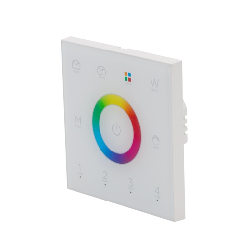 CONTEST - PILOTctl-4x4 W - Wall-mounted DMX controller 2.4 GHz with 4 RGB and RGBW zones - White