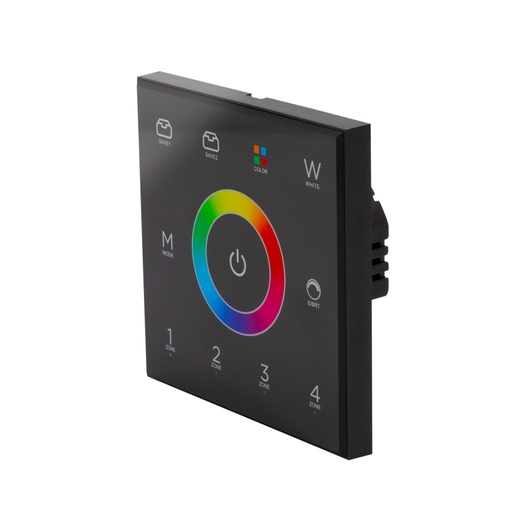 CONTEST - PILOTctl-4x4 B - Wall-mounted DMX controller 2.4 GHz with 4 RGB and RGBW zones - Black
