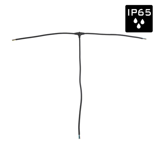 HILEC - T-SPLIT POWER CABLE - Flexible, rubber T-split power cable 3G2.5 (14 AWG) for distributing 1 power input to 2 outputs with connectors of your choice