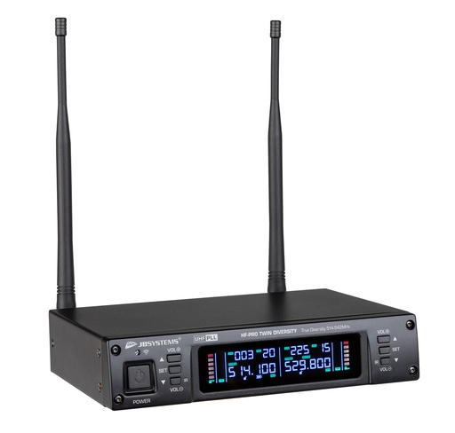 JB SYSTEMS - HF-PRO TWIN DIVERSITY - Dual "TRUE DIVERSITY" wireless microphone receiver to combine with HF-PRO MIC and/or HF-PRO BPACK
