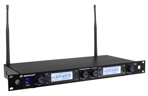 JB SYSTEMS - HF-PRO QUAD RECEIVER - Four separate PLL/UHF wireless microphone receivers in one to combine with HF-PRO MIC and/or HF-PRO BPACK