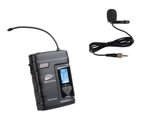 JB SYSTEMS - HF-PRO BPACK - Belt-pack with included lavalier microphone for use with the HF-PRO QUAD RECEIVER and HF-PRO TWIN DIVERSITY