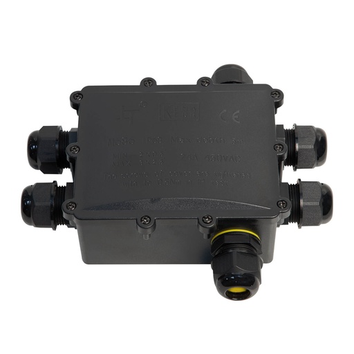 HILEC - IpBox-P6 - Waterproof connection box - IP68 - Large - 6-Way - for 4 to 14mm cable