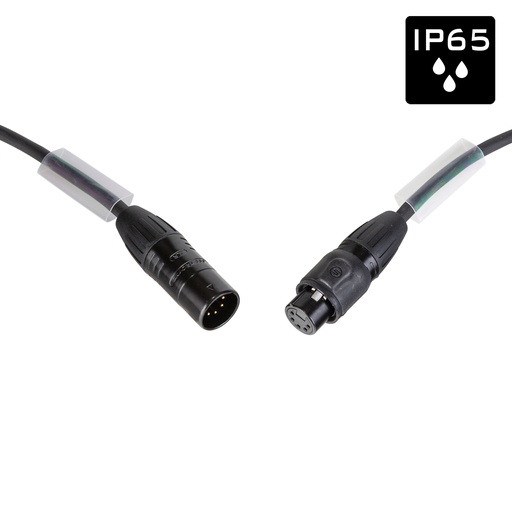 HILEC - DMX-5PMF-15M - EURO PRO-SERIES: Assembled DMX/AES cable with 5pin IP65 XLR Seetronic connectors, L=15m