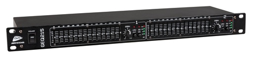 JB SYSTEMS - GEQ215 - 2x 15-band graphic equalizer (+/-12dB)