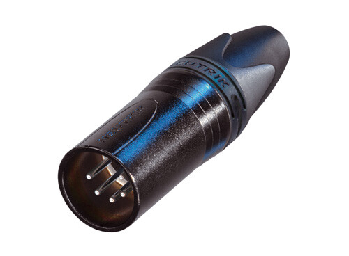 NEUTRIK - NC5MXX-BAG - Neutrik 5-pin XLR male cable connector with black metal housing and silver contacts