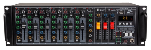 JB SYSTEMS - LIVERACK-10 - Multi-purpose PA mixer in a handy 19” Rack format, 10 inputs / 7 channels