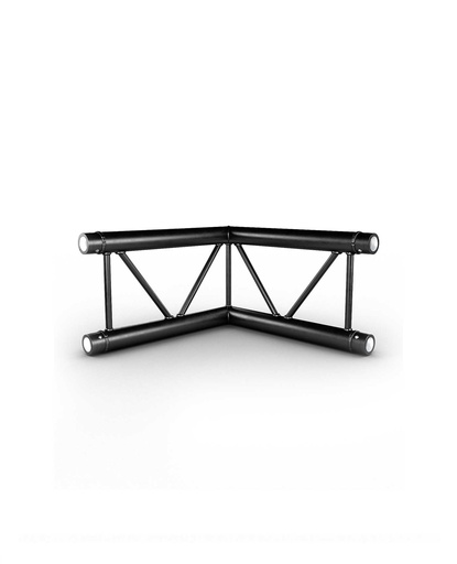 CONTESTAGE - AGDUO29-01 blk - TRUSS DUO290 Corner joint black - 2 directions - 90° - upright - Connection kit included