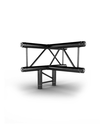 CONTESTAGE - AGDUO29-09 blk - TRUSS DUO290 Ladder tee black - 4 directions - 90° - flat - Connection kit included