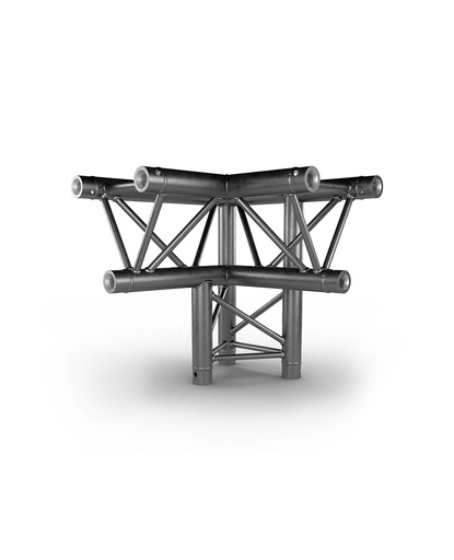 CONTESTAGE - AG29-034 blk - TRUSS TRIO 290 angle - Black - 90° - 3 directions - Top bottom left - Connection kits included