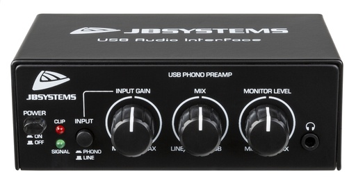 JB SYSTEMS - USB AUDIO INTERFACE - High quality phono & line level preamplifier & USB interface