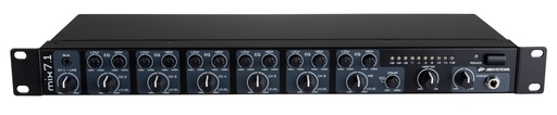 JB SYSTEMS - MIX 7.1 - 7 Channel preamp / mixer: Simple and easy to use audio mixer with up to 6 microphone or stereo line inputs !