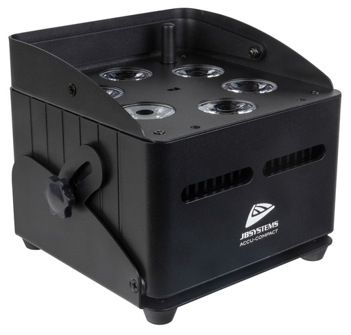 JB SYSTEMS - ACCU-COMPACT - Budget friendly, battery operated LED projector with 6x10W RGBWA-LEDs
<p hidden>akku</p>
