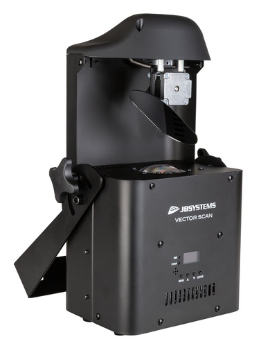 JB SYSTEMS - VECTOR SCAN - 100W LED Scanner with DMX, rotating gobos, prism and color wheel for DJs and rentals