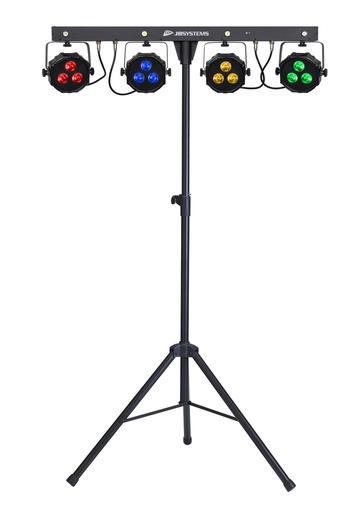 JB SYSTEMS - LIVESET 2 - A complete ready to use light set for all your events and parties: a compact powered 4BAR, wireless foot controller, light stand and carrying bags
<p hidden>party</p>
