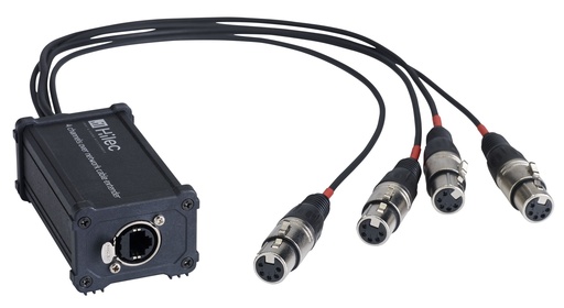 HILEC - BOXRJ4XF5 - RJ45 / XLR5F adapter box for audio or DMX signal