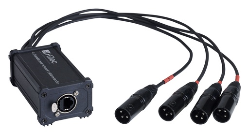 HILEC - BOXRJ4XM3 - RJ45 / XLR3M adapter box for audio or DMX signal