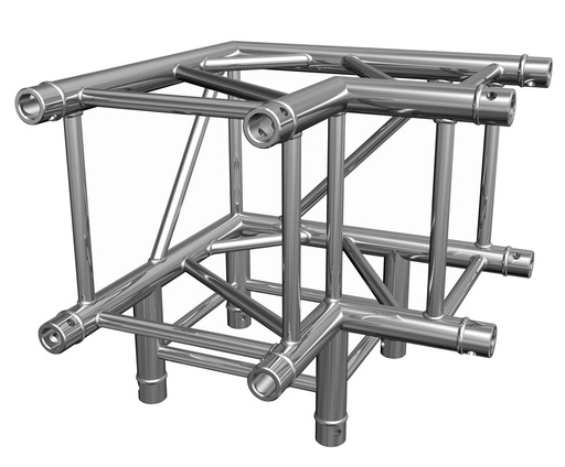 CONTESTAGE - QUATRO-A02 - Quatro aluminium corner 290 - heavy duty - 3 directions 90° - Connection kits included