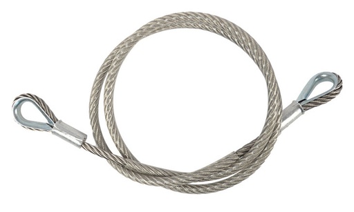 CONTESTAGE - SC700 - Safety cable Ø8mm L150cm 2 rings MWL 700Kg - Silver