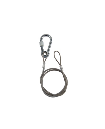 CONTESTAGE - SC40s - Safety cable Ø2mm L60cm 1 quick coupler with locking MWL 40Kg - Silver
