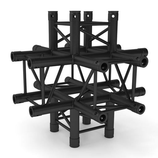 CONTESTAGE - AGQUA-08 blk - TRUSS Quatro 290 angle - 90° - 6 directions - black - Connection kits included