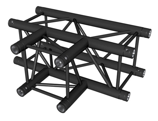 CONTESTAGE - AGQUA-05 blk - TRUSS Quatro 290 angle - 90° - 3 directions - black - Connection kit included