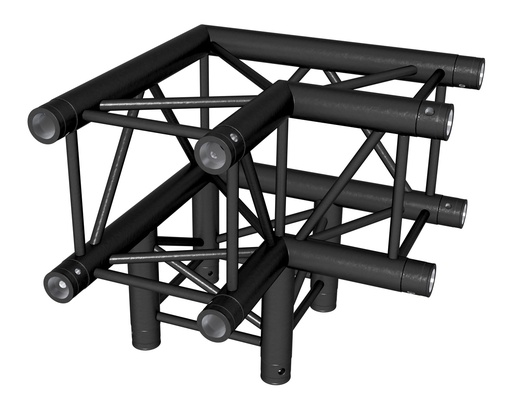 CONTESTAGE - AGQUA-09 blk - TRUSS Quatro 290 side piece - 90° - 3 directions - black - Connection kits included