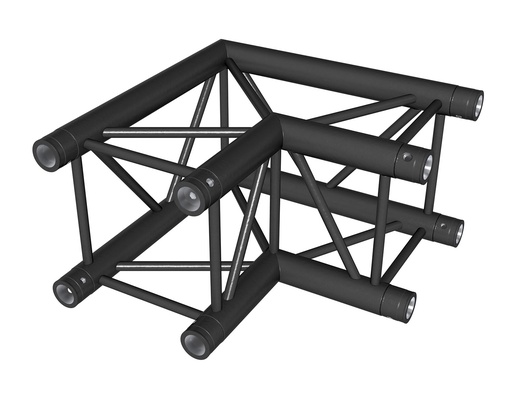 CONTESTAGE - AGQUA-02 blk - TRUSS Quatro 290 angle - 50cm - 90° - 2 directions - black - Connection kit included