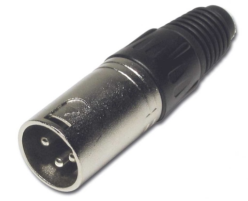 HILEC - FXM/CH - Male XLR connector - Chrome finish