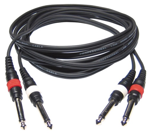 HILEC - FL-22/3 - 2x 4mm - 2x Male mono Jack / 2x Male mono Jack line cable - 3m