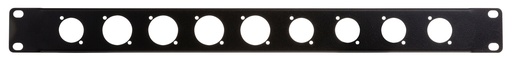 JV CASE - RP 1U - 4xTRUE1 F - 5xD-size - 1U Rack panel to hold 4x Neutrik® TRUE1 F and 5x D-size connectors