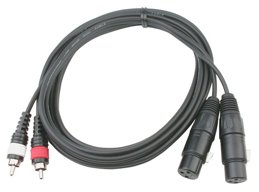 HILEC - CL-25/1.5 - 2x 4mm 2x Female XLR / 2x Male RCA line cable - 1.5m
