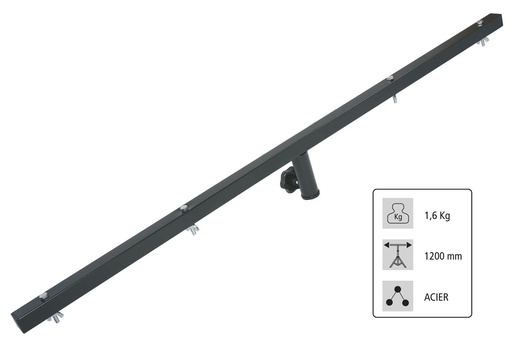 HILEC - BRE-120 - T-Bar for lighting stand Ø 28mm - length 1.20m