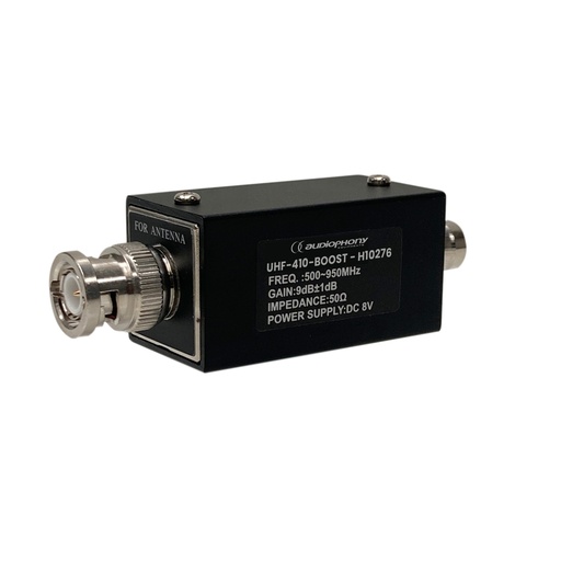 AUDIOPHONY - UHF-410-Boost - Antenna booster with BNC connector