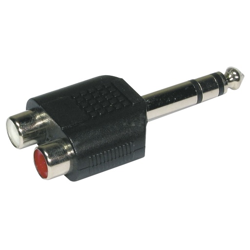 HILEC - ADAPT900 - 2x Female RCA / 1x Male Jack 6.35 stereo adapter