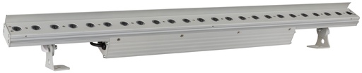 BRITEQ - LDP-COLORSTRIP 24FC - Powerful indoor LED projector equipped for typical “wall wash” applications.
96cm long enclosure, equipped with 24pcs 4W RGBW-leds, divided into 4 sections.
