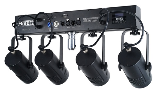 BRITEQ - BEAMSPOT-4BAR NW - This compact 4bar has four 15W projectors with a very narrow 4° beam