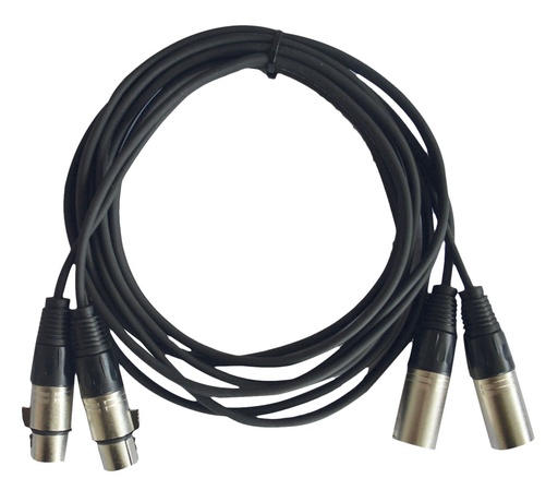 HILEC - CL-2XM2XF/0.6 - 2x Male XLR / 2x Female XLR cable - 0.6m