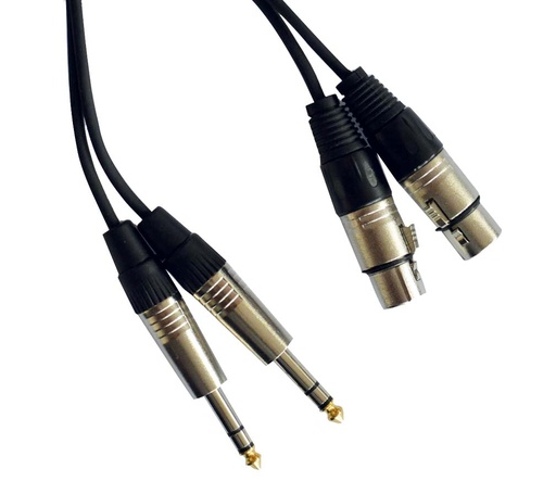 HILEC - CL-43/1.5 - 2x Female XLR / 2x Male stereo Jack cable - 1.5m