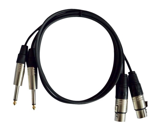 HILEC - CL-42/3 - 2x Female XLR / 2x Male mono Jack cable - 3m