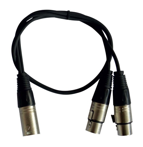HILEC - CL-29/0.6 - 1x Male XLR / 2x Female XLR cable - 0.6m