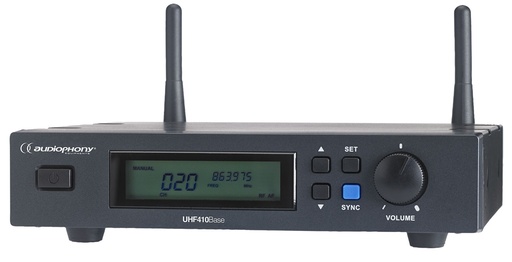 AUDIOPHONY - UHF410-Base-F8 - UHF True Diversity receiver with auto scan function and transport case - 800MHz range