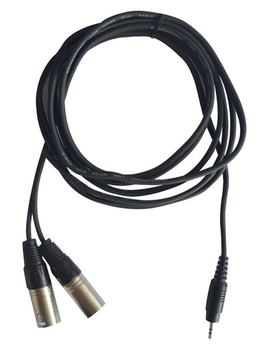 HILEC - CL-32/1.5 - 1x Male stereo mini Jack 3.5 / 2x Male XLR cable - 1.5m
