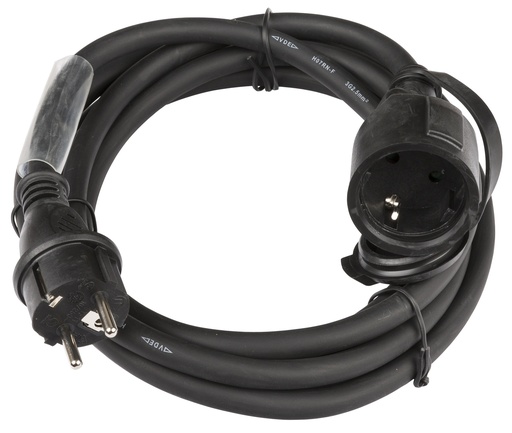 HILEC - POWERCABLE-3G2,5-3M-G - Power extension cable 3G2,5 and German Shuko connectors.