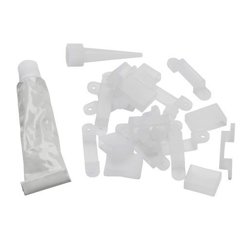 CONTEST - TAPEFIX65 - Kit containing 15 eye straps, 5 caps and 1 silicone protective sleeve for IP65 ribbon