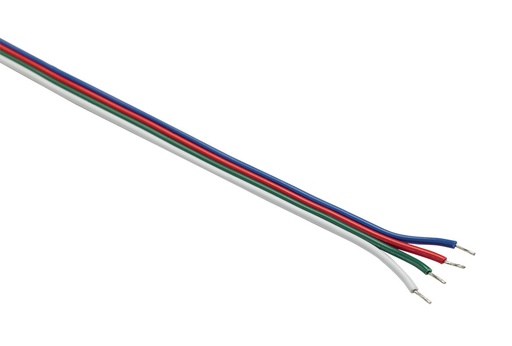 CONTEST - FLATCABLE-4 - Flat cable 4x0,326mm² R/G/B/W - 10m