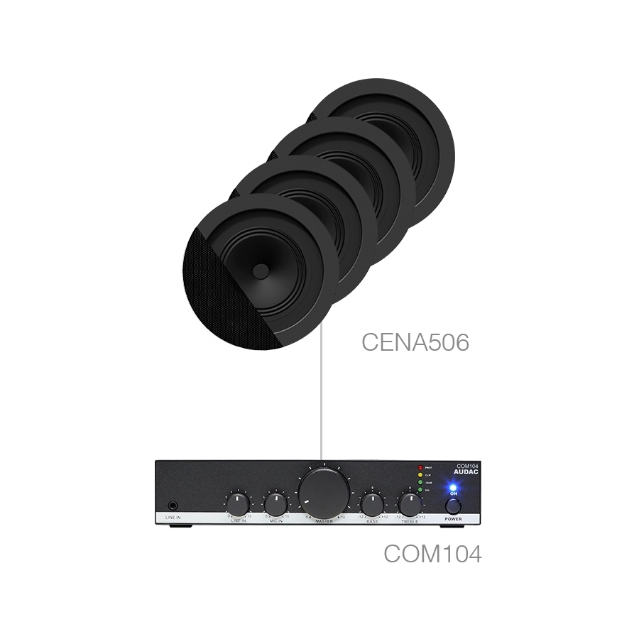 AUDAC - CANTO5.4/B - 4 x CENA506 + COM104 - Black version