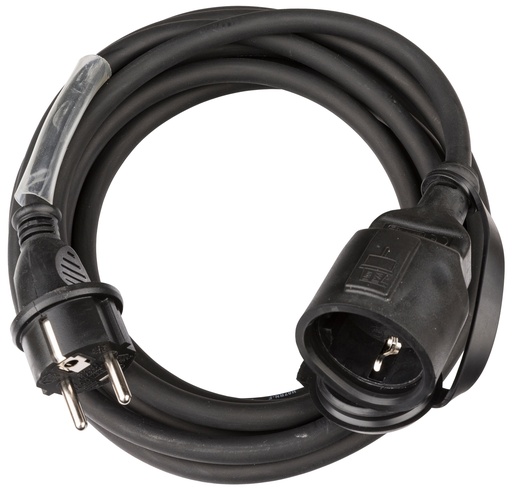 HILEC - POWERCABLE-3G1,5-5M-G - Power extension cable 3G1,5 and German Shuko connectors.