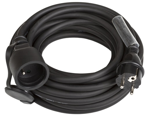 HILEC - POWERCABLE-3G1,5-10M-F - Power extension cable 3G1,5 and French Shuko connectors.