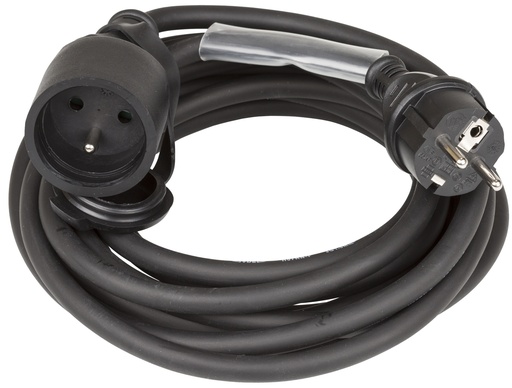HILEC - POWERCABLE-3G1,5-5M-F - Power extension cable 3G1,5 and French Shuko connectors